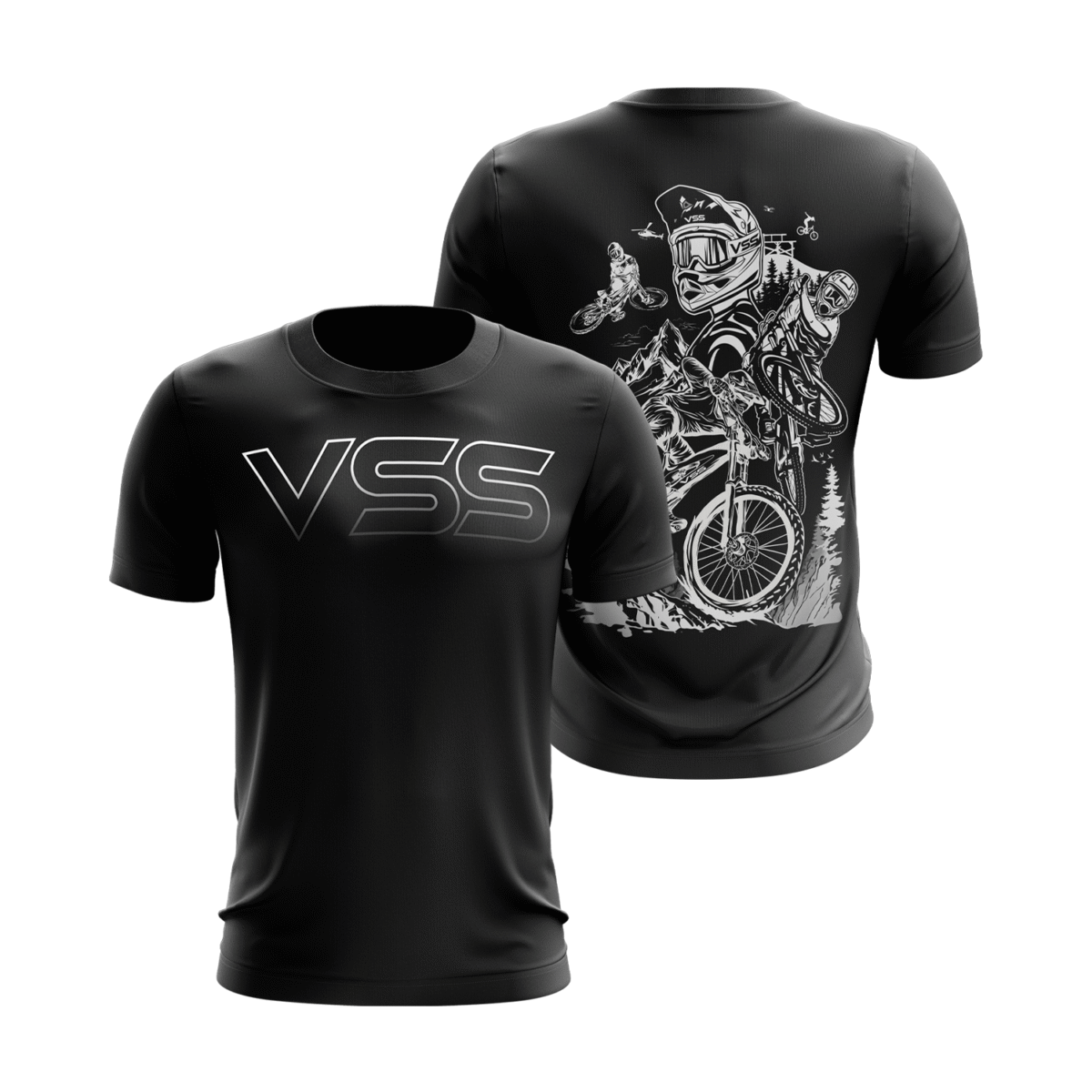 Camisa Downhill Preta – Manga Curta - Imagem 1