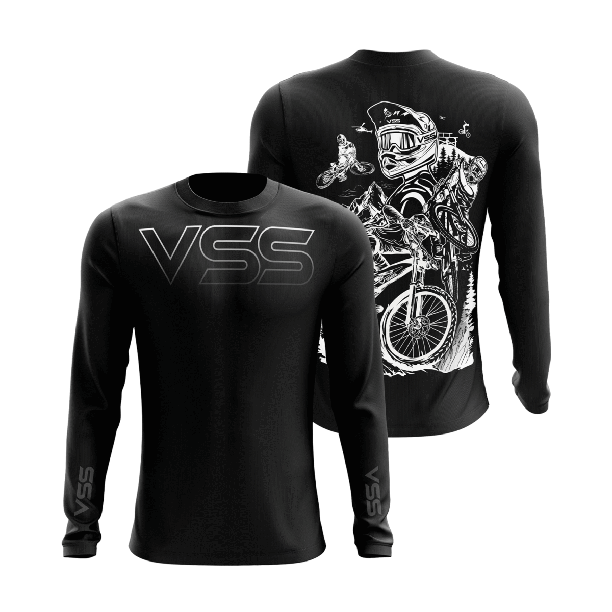 Camisa Downhill Preta – Manga Longa - Imagem 1