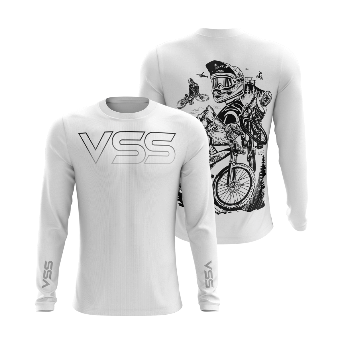 Camisa Downhill Branca – Manga Longa - Imagem 1